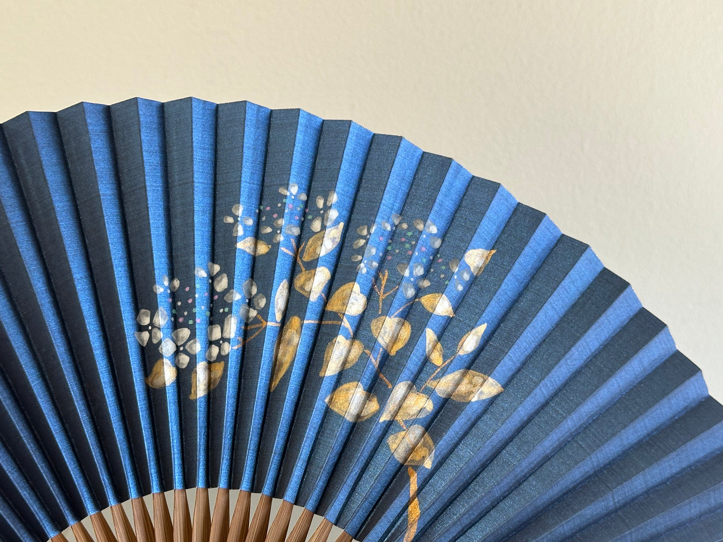 京扇子 紫陽花 (婦人30間丁地銀)