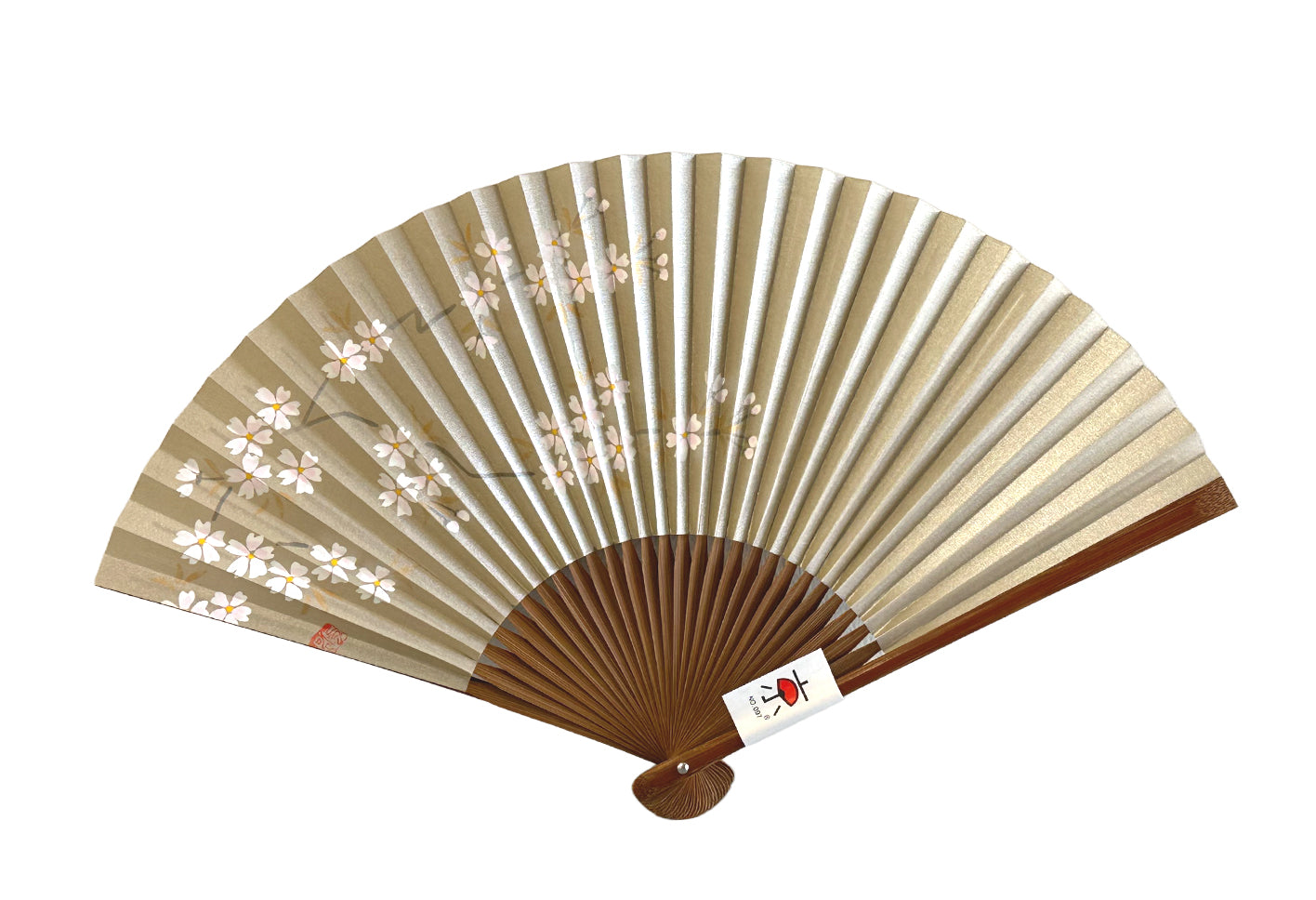 京扇子 枝桜 (婦人30間丁地銀)
