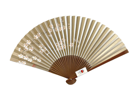 京扇子 枝桜 (婦人30間丁地銀)