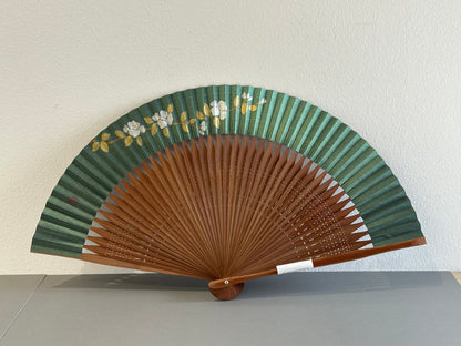 京扇子　椿　（婦人45間丁玉虫）