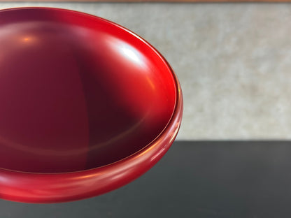 漆器　中皿（赤） (古代鉄鉢)