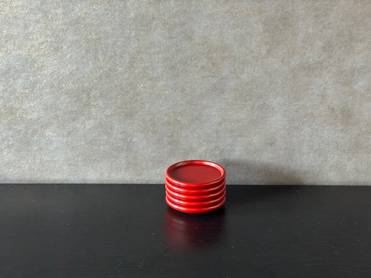 漆器　コースター（朱）