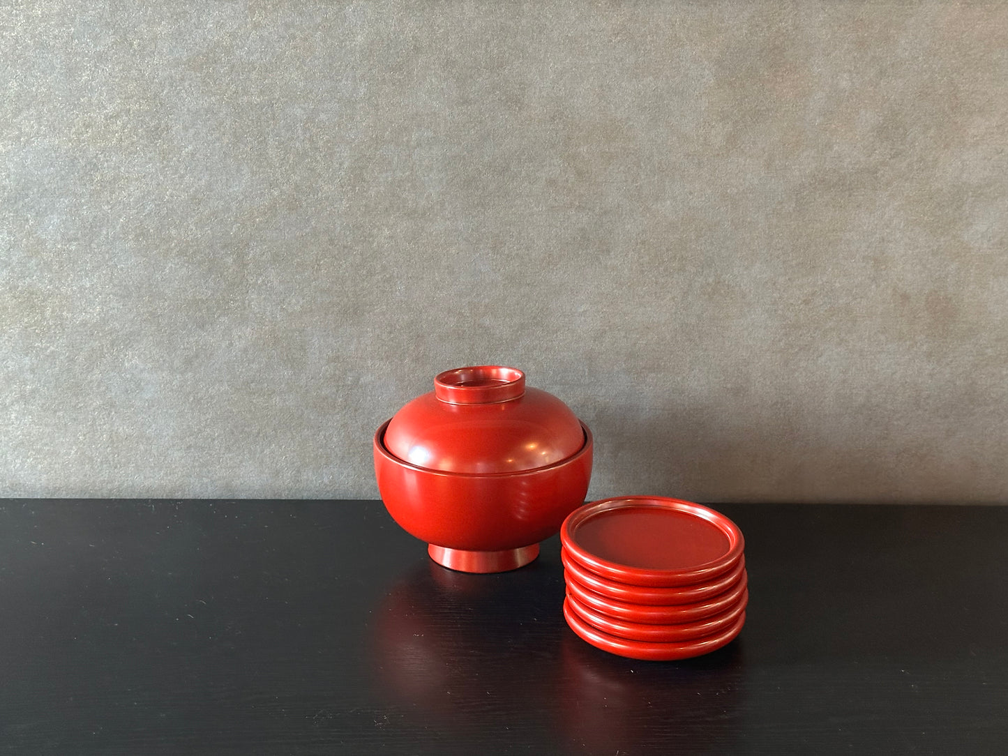 漆器　コースター（朱）