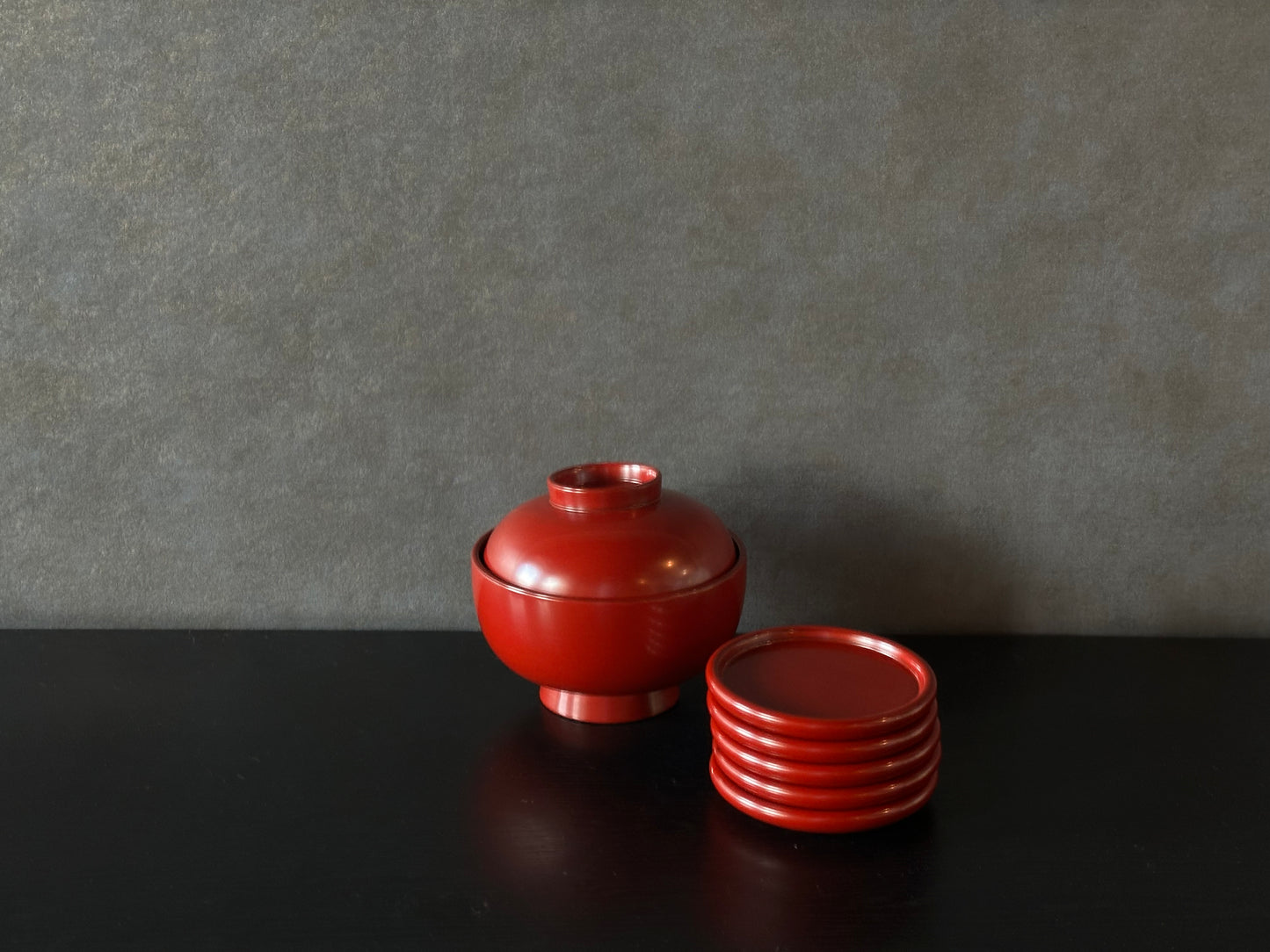 漆器　コースター（朱）