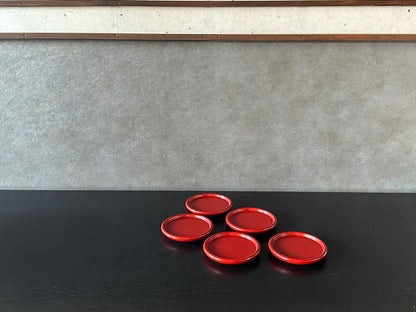 漆器　コースター（朱）