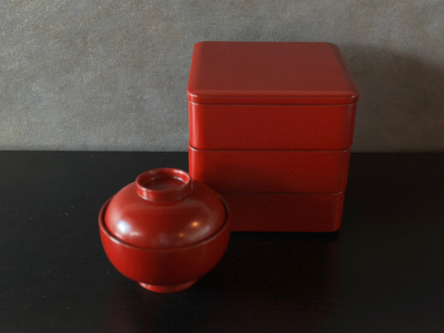 漆器　お重３段