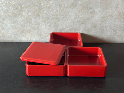 漆器  お重３段（赤）