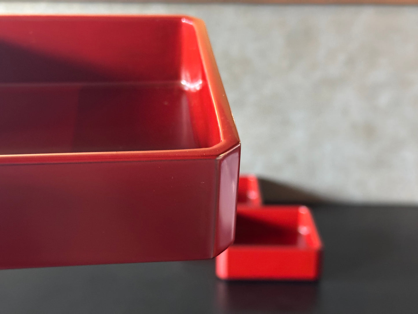 漆器  お重３段（赤）