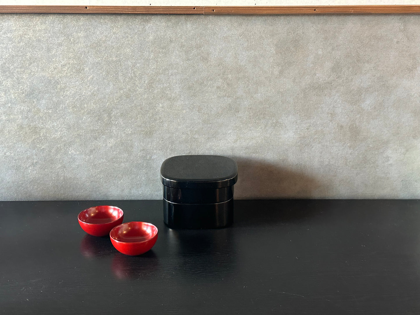 漆器　ミニお重（黒）