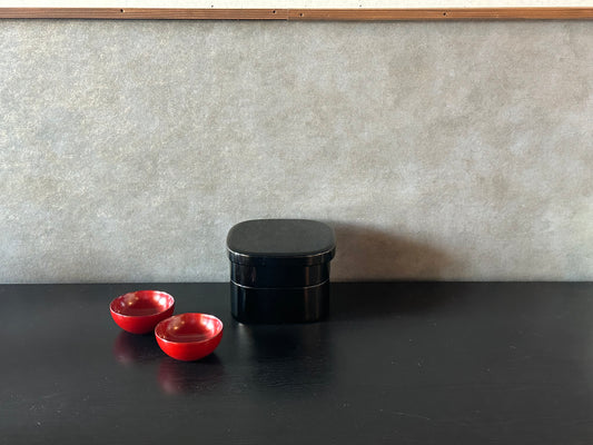 漆器　ミニお重（黒）