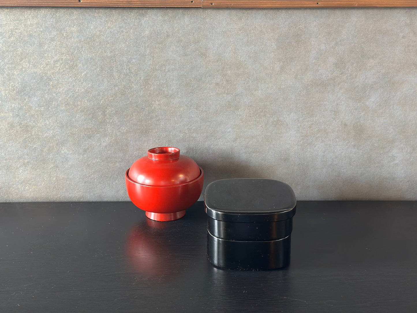 漆器　ミニお重（黒）